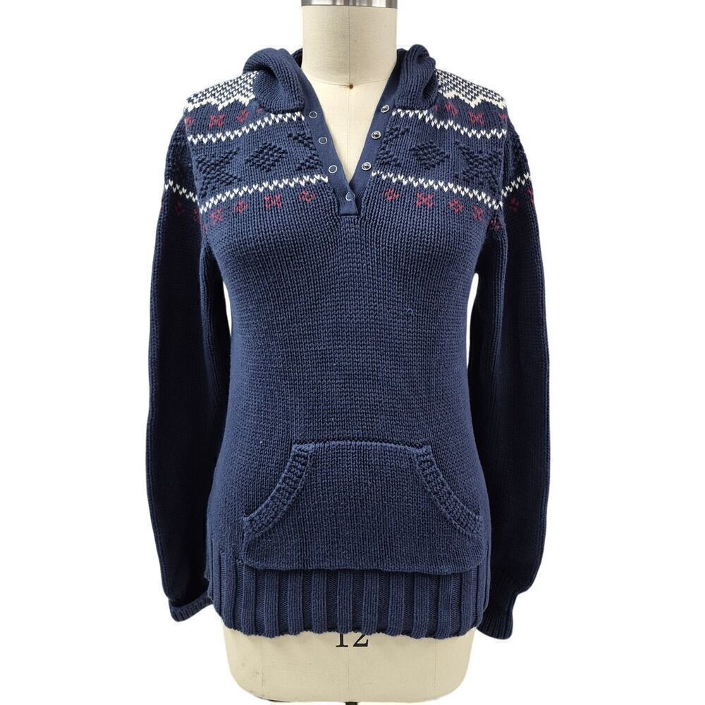 Ralph Lauren Polo Jeans Co. Black Label Cotton Sweater Hoodie 90s Y2k Sz L